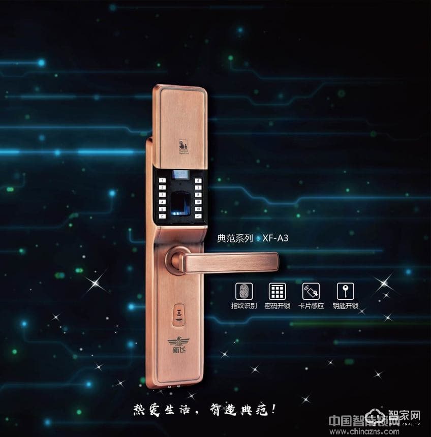 新飞防撬报警密码锁 刷卡锁 蓝光指纹识别模块