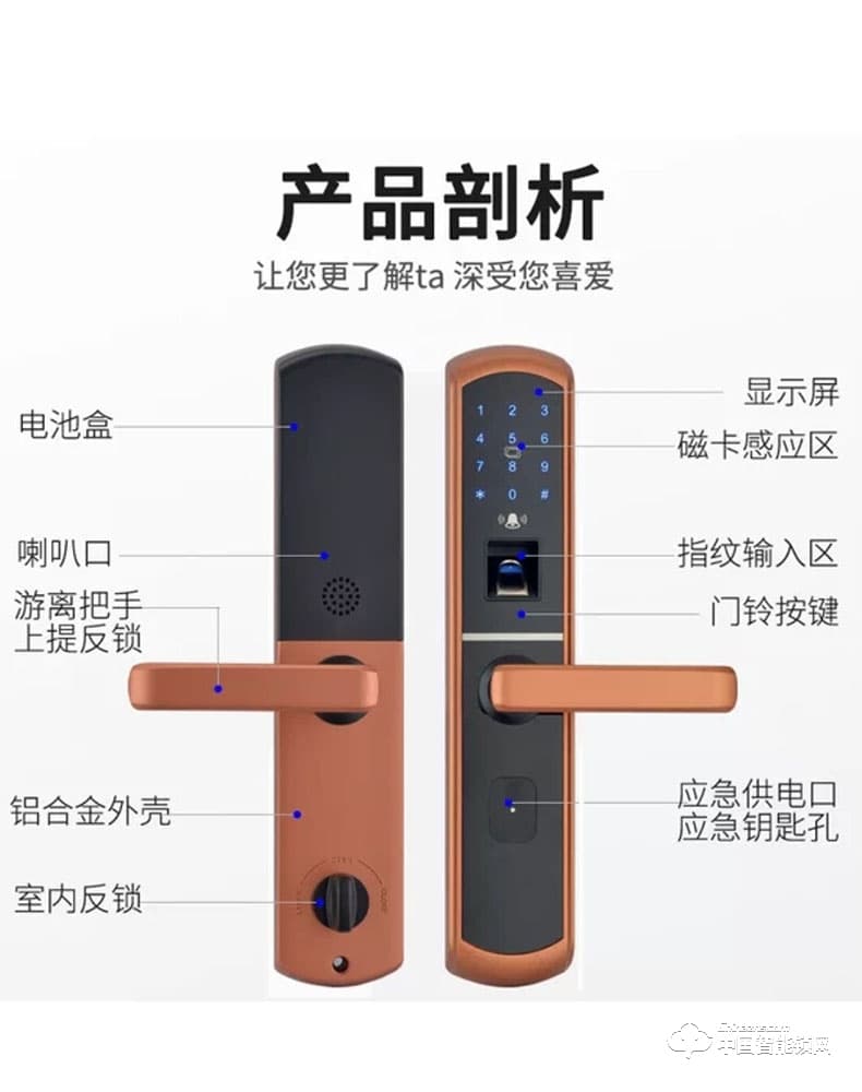 伊派尔指纹锁 人脸识别掌静脉指纹锁家用防盗门锁密码锁智能锁