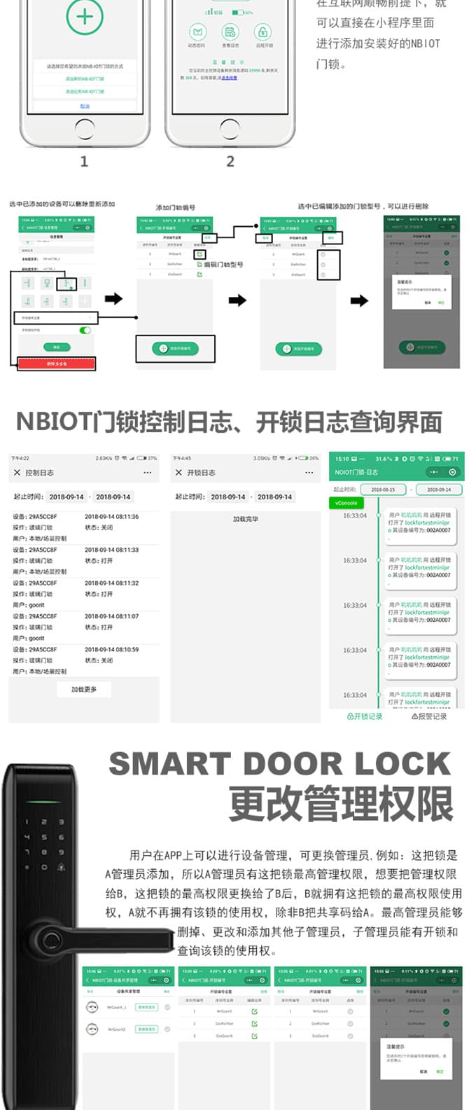 卓居智能锁 JR-319-1NBIOT智能门锁