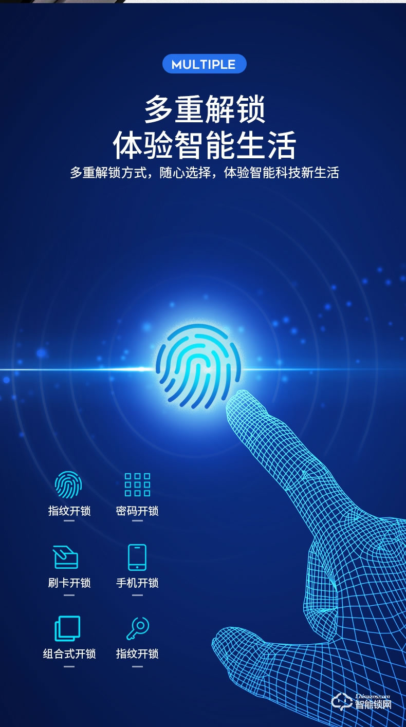 普利邦智能锁 家用防盗密码锁远程锁智能锁