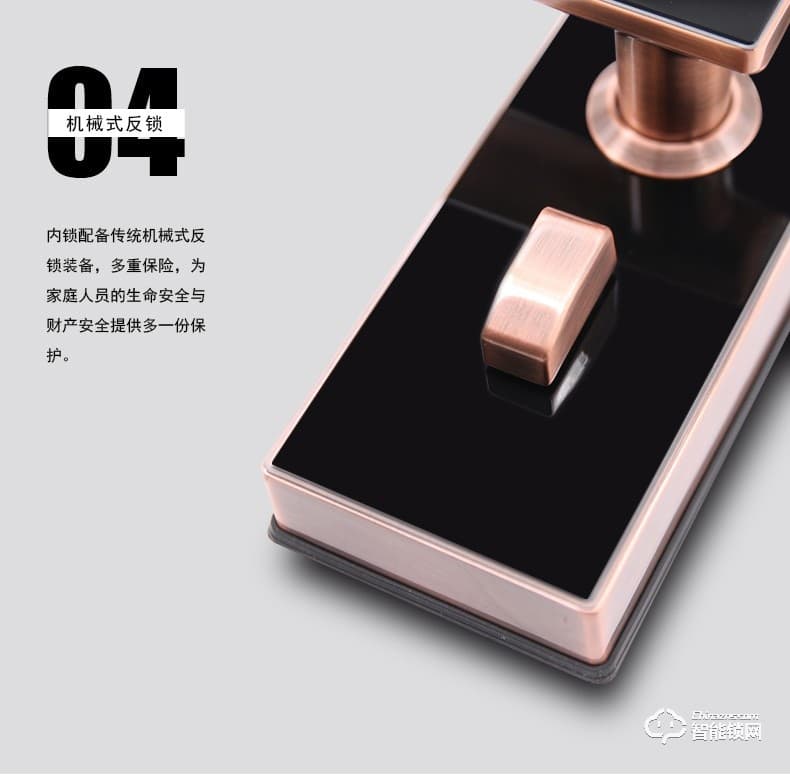 菲斯格乐智能锁 6818滑盖电子智能门锁
