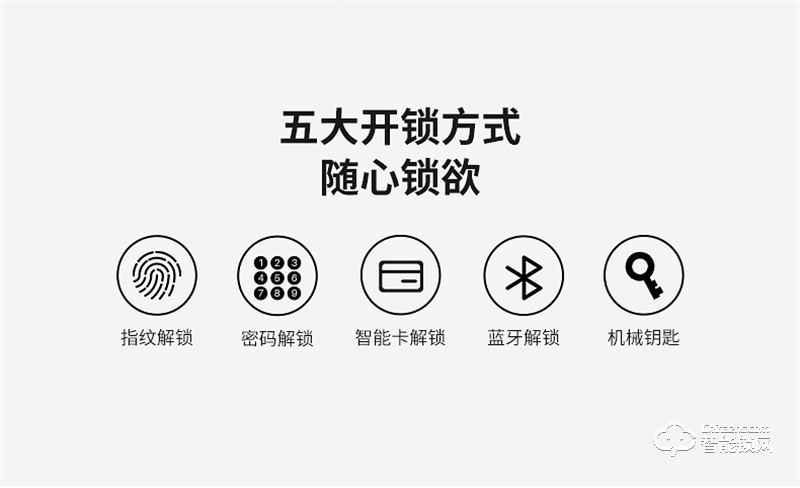 必达智能锁I5 极简轻奢一握即开