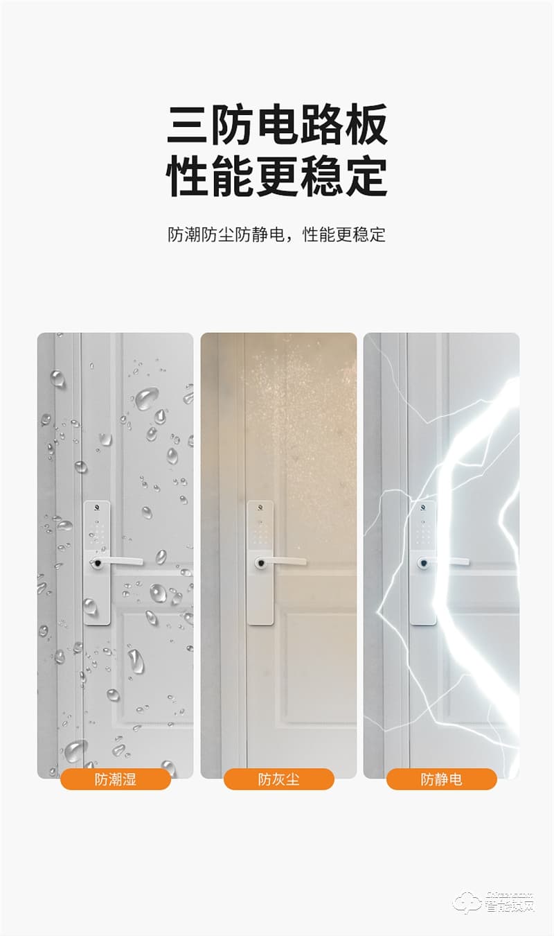 必达智能锁I5 极简轻奢一握即开