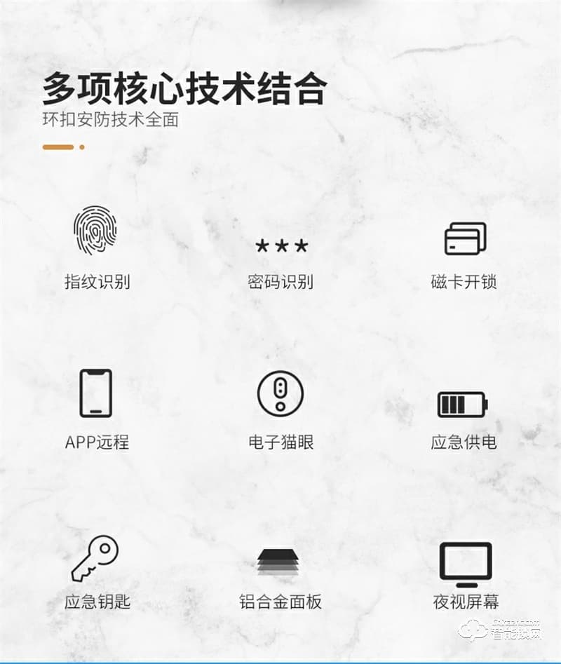 玥玛防盗门智能指纹锁A7 全自动电子门锁