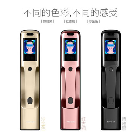 云咖智能锁 人脸识别智能锁 家用防盗门电子密码锁
